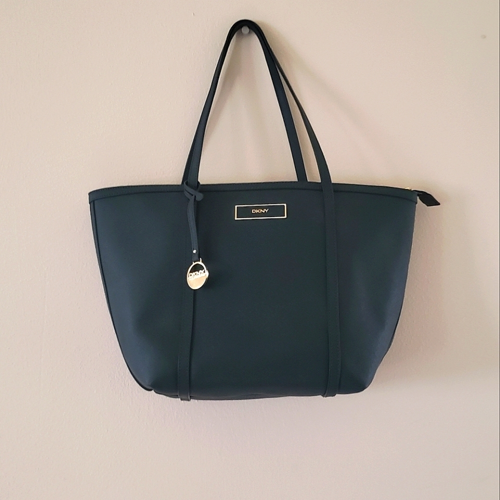 DKNY Saffiano Leather Emerald Tote